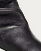 Anonymous Copenhagen Vully 50 Black Leather Stiletto Ankle Boot, upper detail