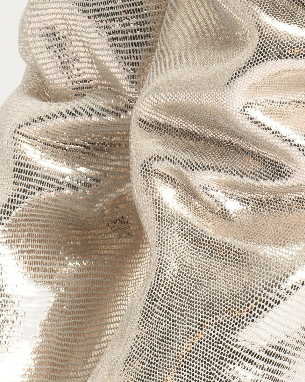 Anonymous Copenhagen Vully 50 Cracked Champagne Metallic Stiletto Ankle Boot, pair, close-up detail