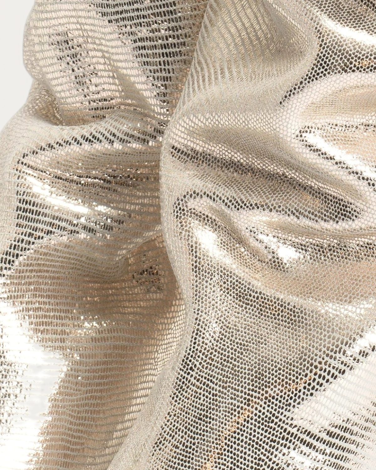 Anonymous Copenhagen Vully 50 Cracked Champagne Metallic Stiletto Ankle Boot, pair, close-up detail