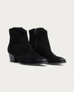 Ash Fame Mid Heel Boot In Suede Black - view 2