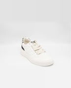 Ash Free white platform sneaker with chunky cream laces, angled front view
