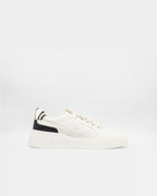 Ash Free white platform sneaker, inner side view with perforated detailing