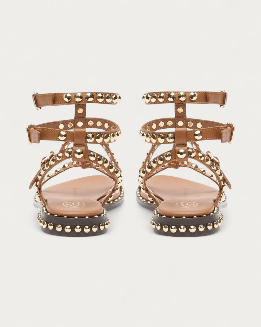 Ash Gladiator Studded Sandal In Cinnamon - view 2