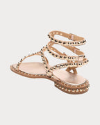 Ash Gladiator studded sandal in Luxor gold - rear three quarter view