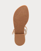 Ash Gladiator studded sandal in Luxor gold - sole view