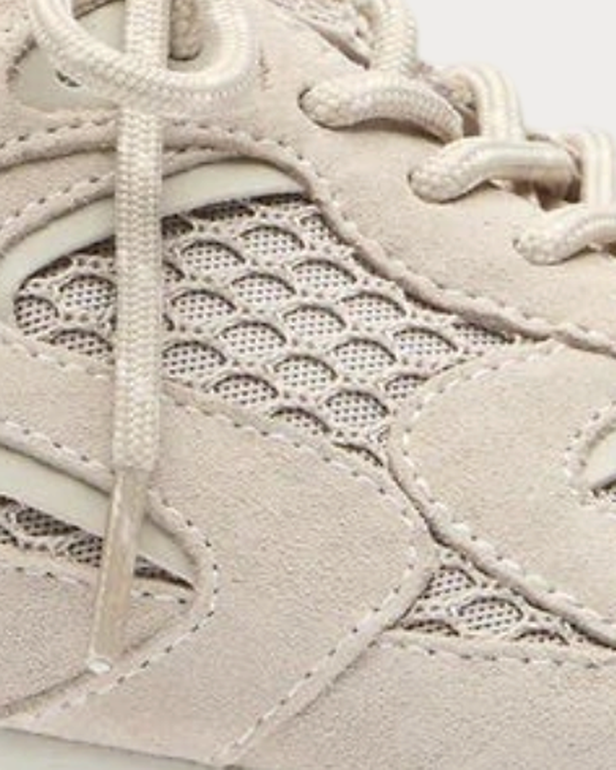 Ash Kasar sneaker in beige suede mesh - mesh laces detail