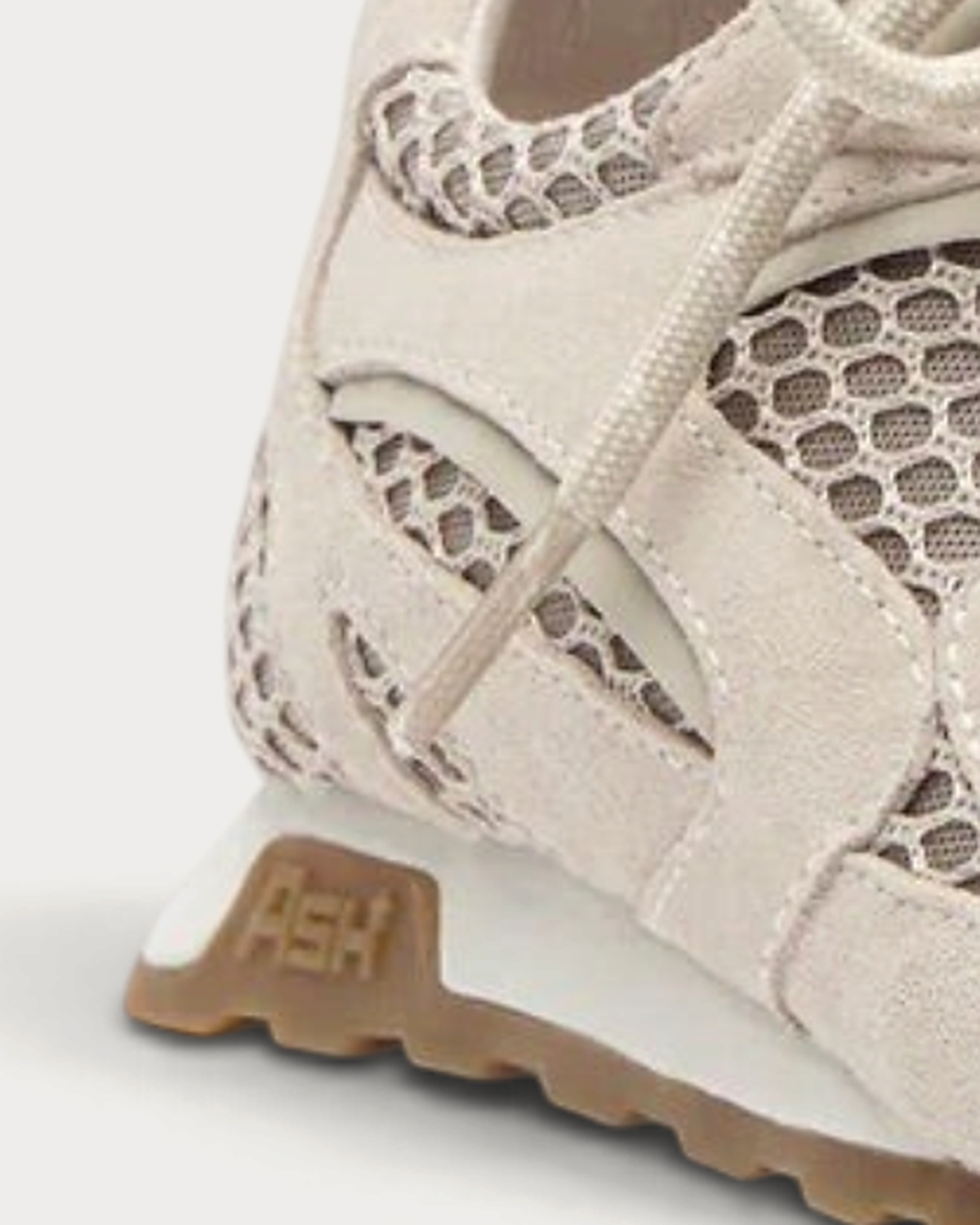 Ash Kasar sneaker in beige suede mesh - sole logo detail