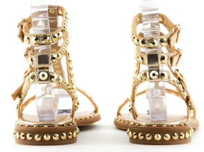 Gladiator Studded Sandal In Luxor Gold