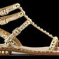 Gladiator Studded Sandal In Luxor Gold