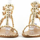 Gladiator Studded Sandal In Luxor Gold