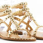 Gladiator Studded Sandal In Luxor Gold
