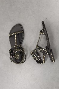 Gladiator Studded Sandal In Black