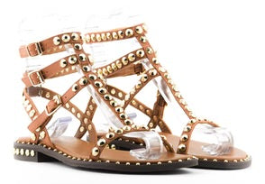 Gladiator Studded Sandal In Cinnamon