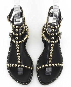 Gladiator Studded Sandal In Black