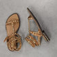 Gladiator Studded Sandal In Cinnamon