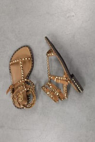 Gladiator Studded Sandal In Cinnamon