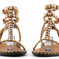 Gladiator Studded Sandal In Cinnamon