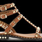 Gladiator Studded Sandal In Cinnamon