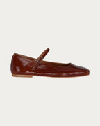 Augusta Julietta saddle patent leather Mary Jane flat, side profile
