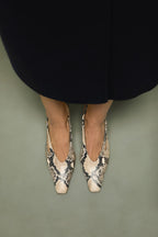 Augusta Snake Print Leather Sling Back - view 3