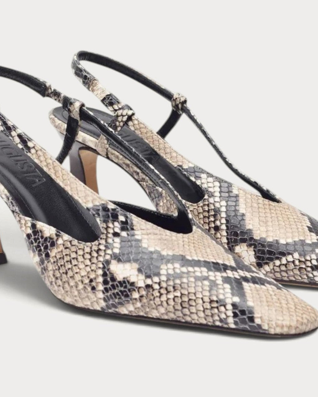 Augusta Snake Print Leather Sling Back - view 6