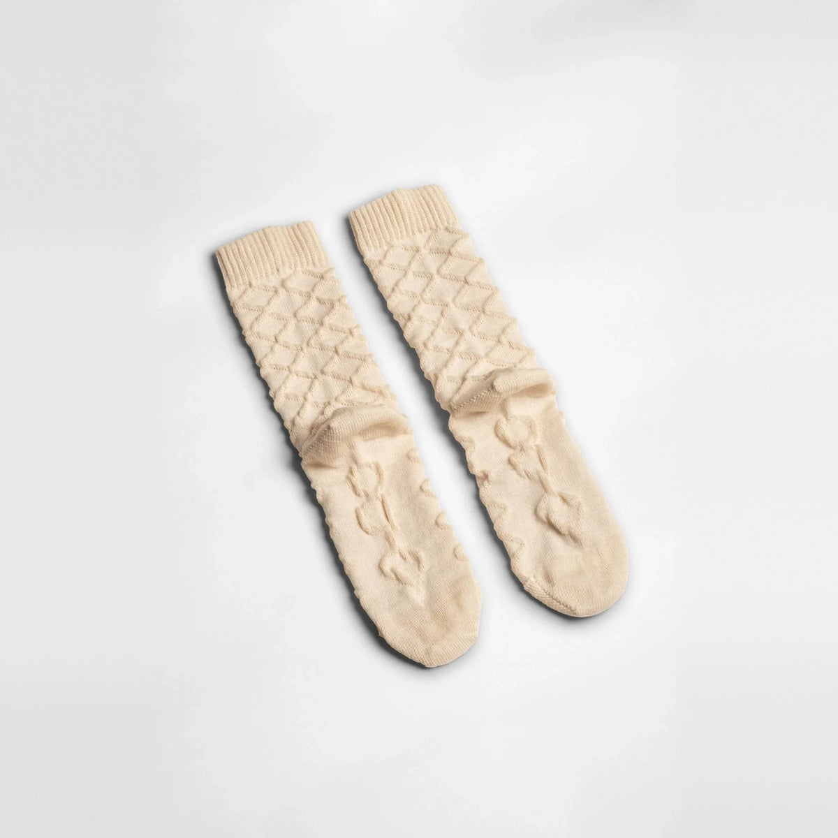 Aydo Studios Barasov Crossover Folded Light socks, overhead flat lay