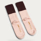 Aydo Studios Veliko Pass Faded Blush Socks – pair of socks on soft stone background