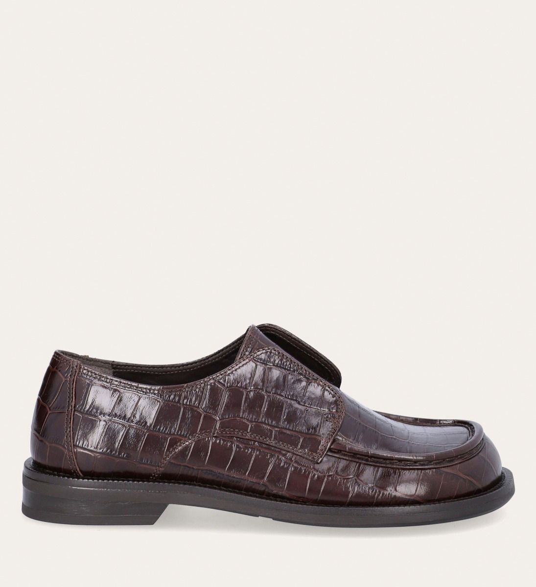 Over Lap Croco Loafer