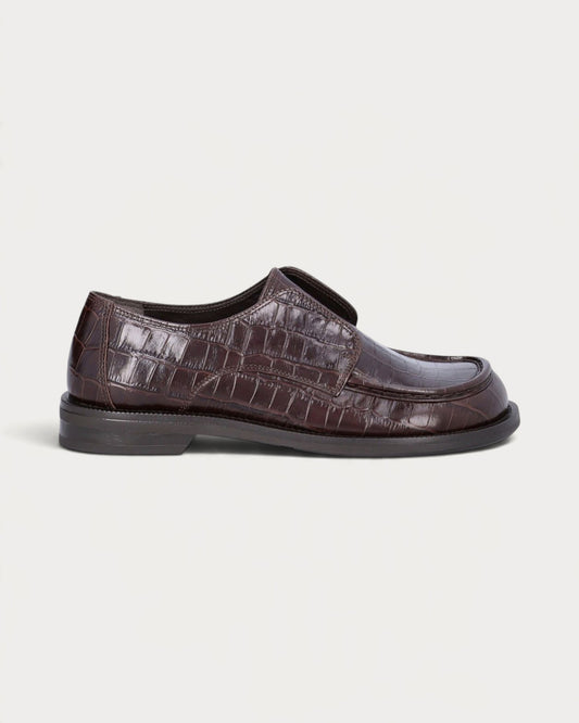 Over Lap Croco Loafer