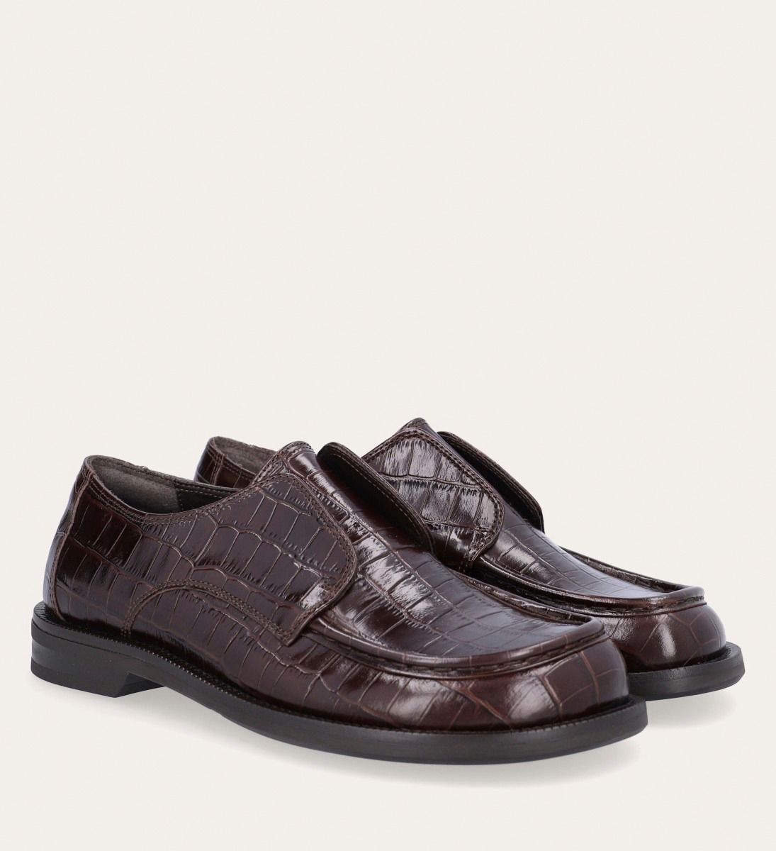 Over Lap Croco Loafer