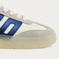 BACK70 Boston Ice White and Metallic Blue Sneaker, toe detail
