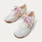 BACK70 Jogger Double Lace Nylon White Sneaker, three-quarter view