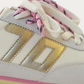 BACK70 Jogger Double Lace Nylon White Sneaker, upper detail