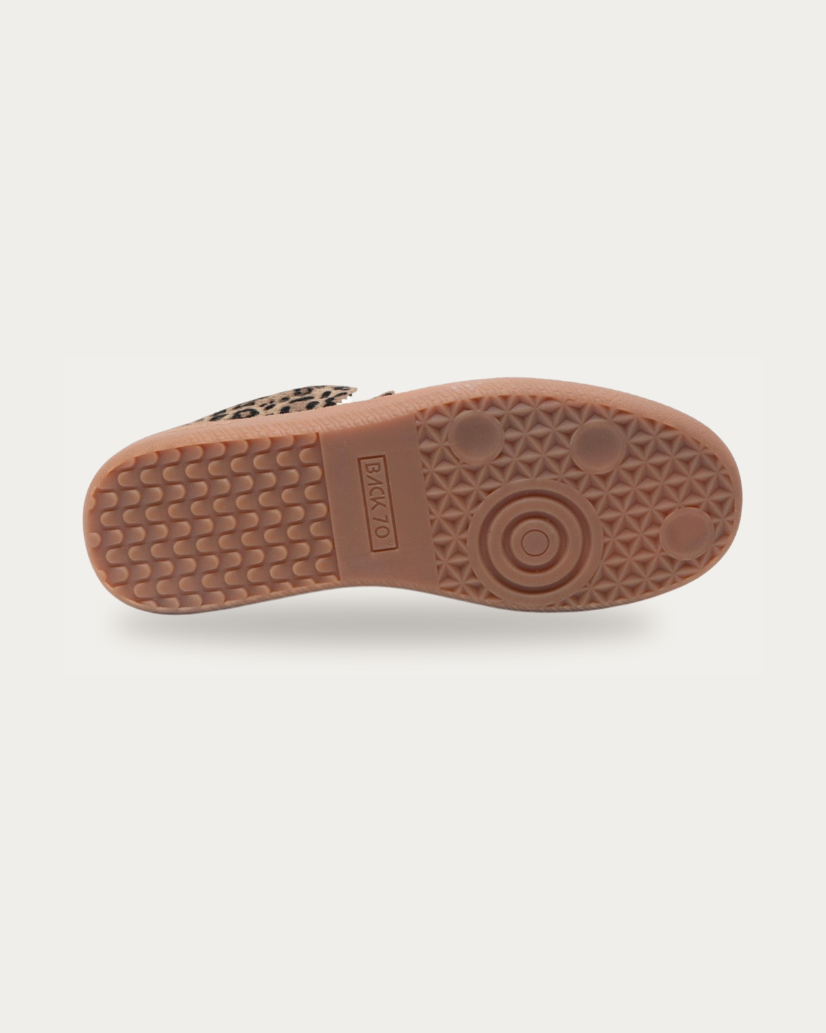 BACK70 Leo Cloud Taupe Leopard Print Sneaker, outsole