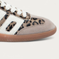 BACK70 Leo Cloud Taupe Leopard Print Sneaker, toe detail