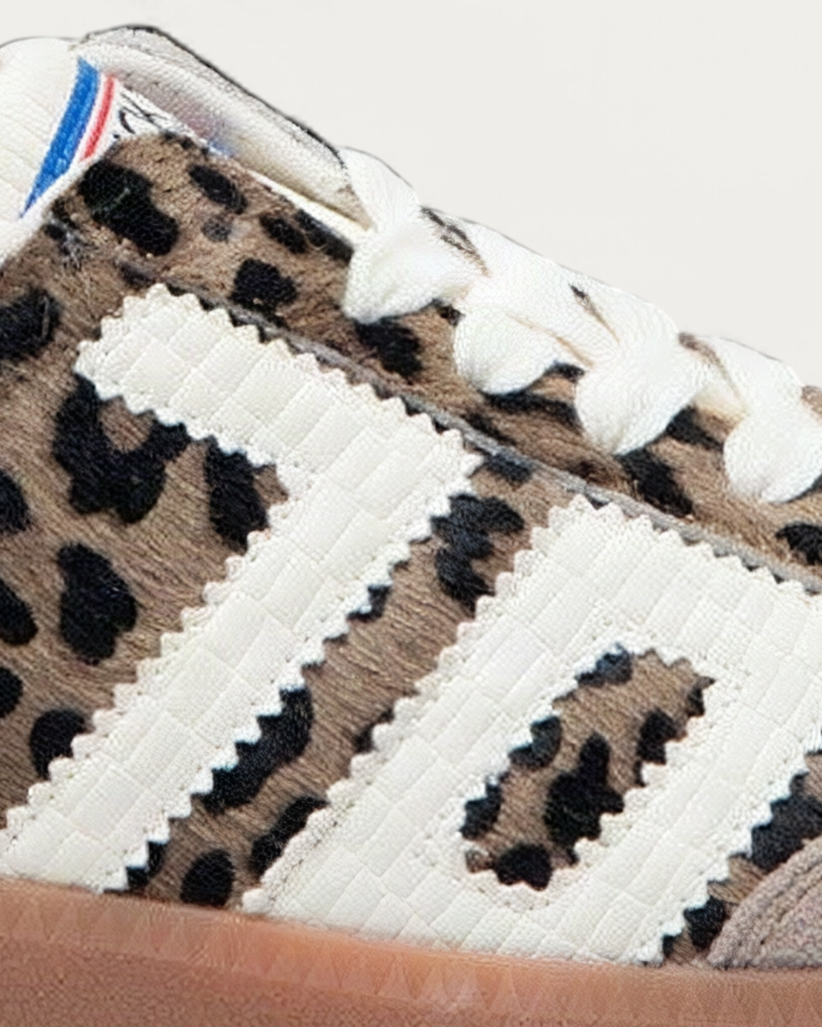 BACK70 Leo Cloud Taupe Leopard Print Sneaker, upper detail