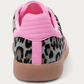 BACK70 Leo Pink Leopard Print Sneaker, back view