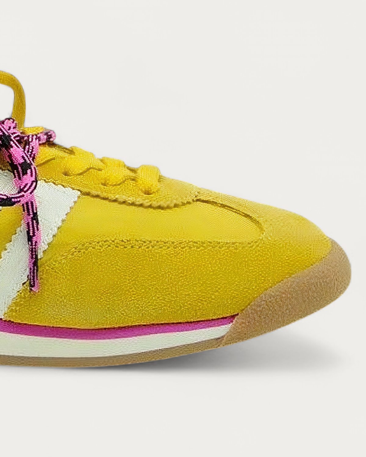 BACK70 Rocket Cotton Sun Yellow Sneaker, toe detail