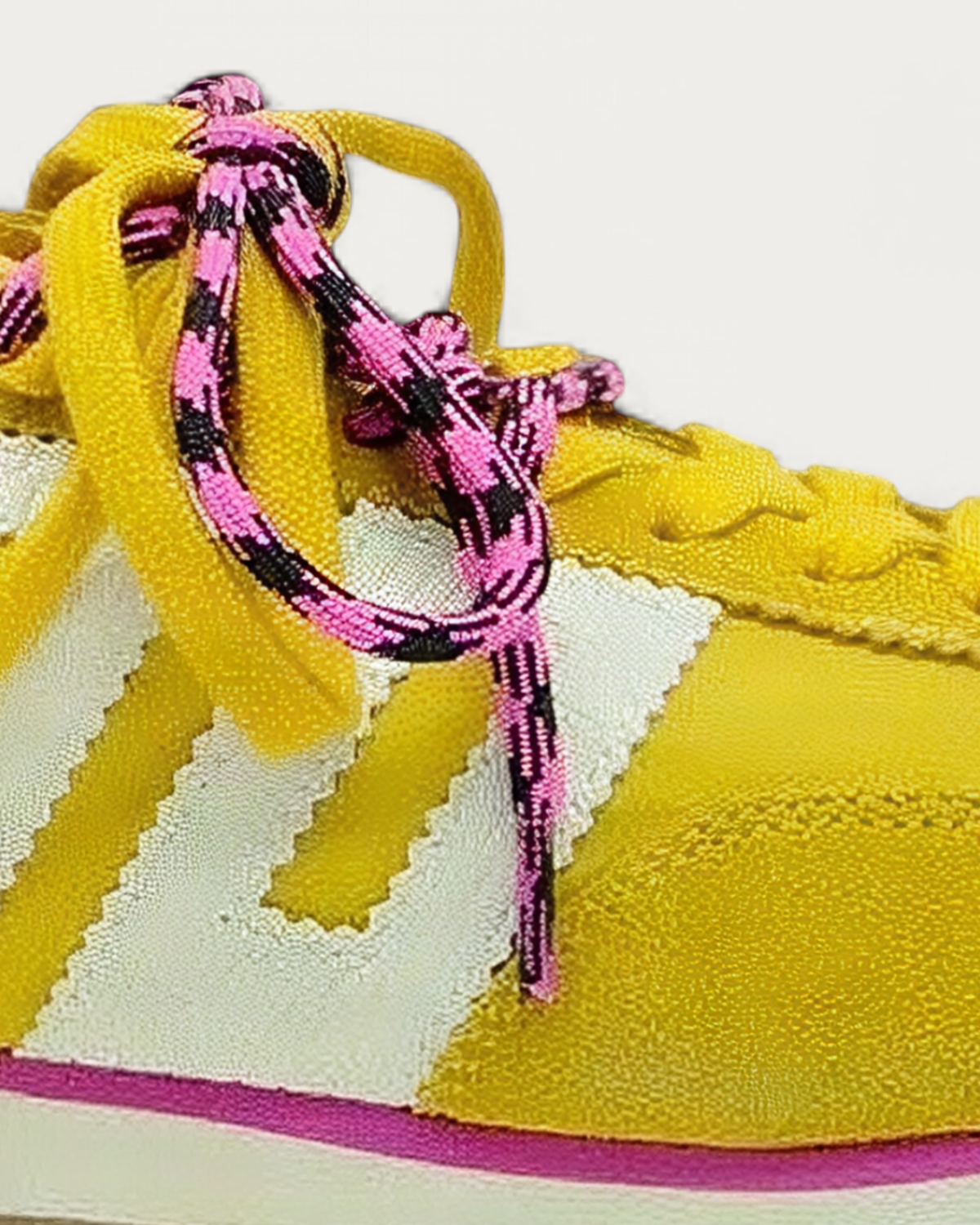 BACK70 Rocket Cotton Sun Yellow Sneaker, upper detail