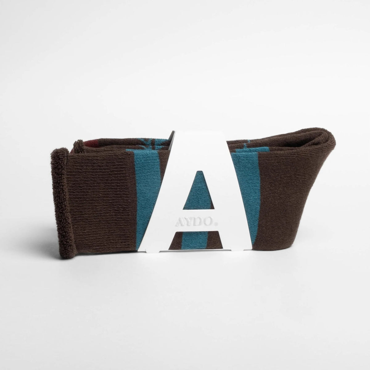 Aydo Studios Baltic Core socks in Sacred Soil, styled shot