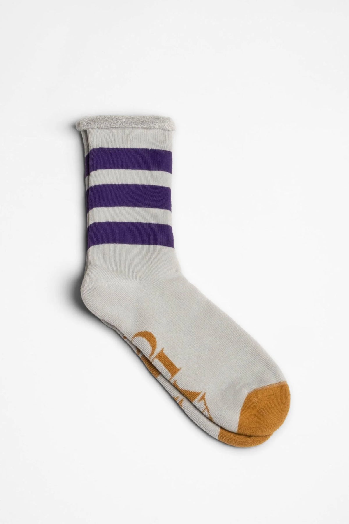 Aydo Studios Baltic Core socks in Temporal Field, single sock side view