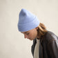 Ribbed Beanie In Light Blue Sky