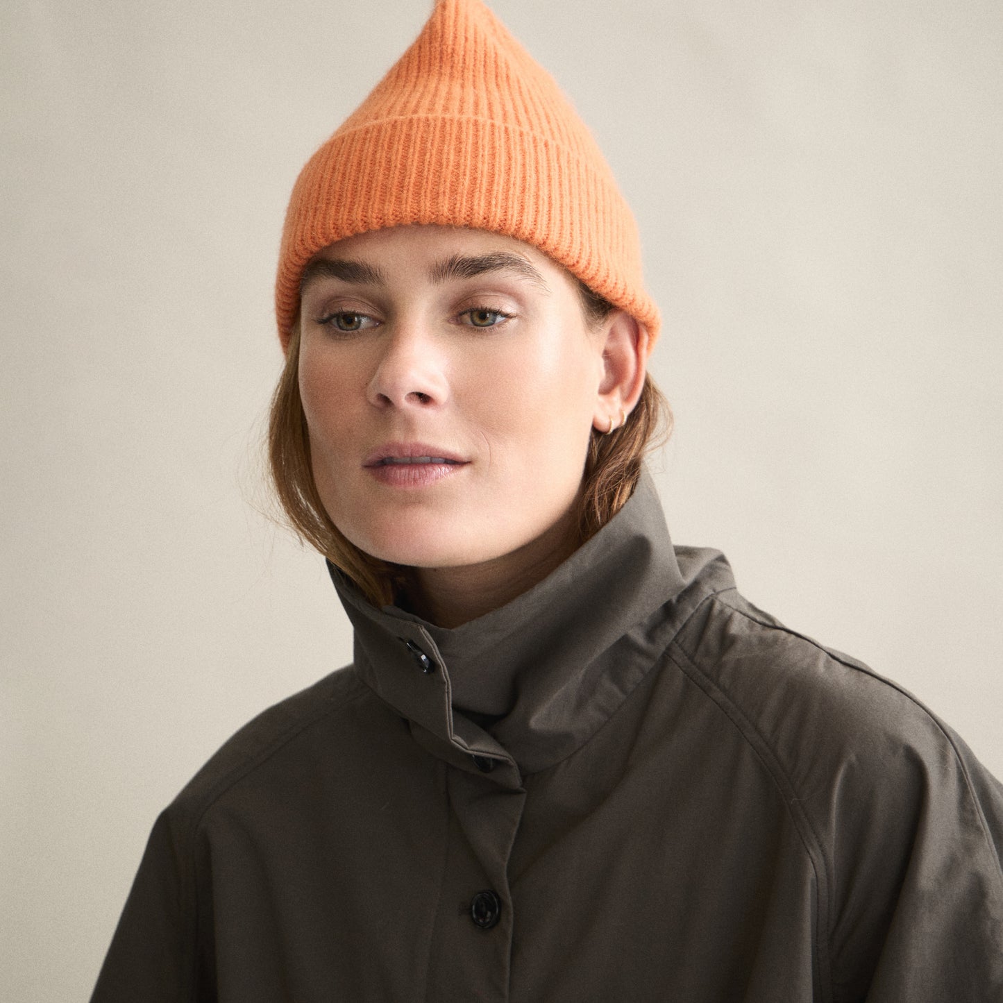 Ribbed Beanie In Flame