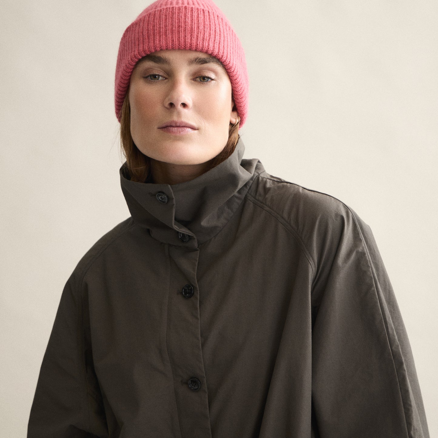 Ribbed Beanie In Fuschia