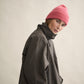 Ribbed Beanie In Fuschia