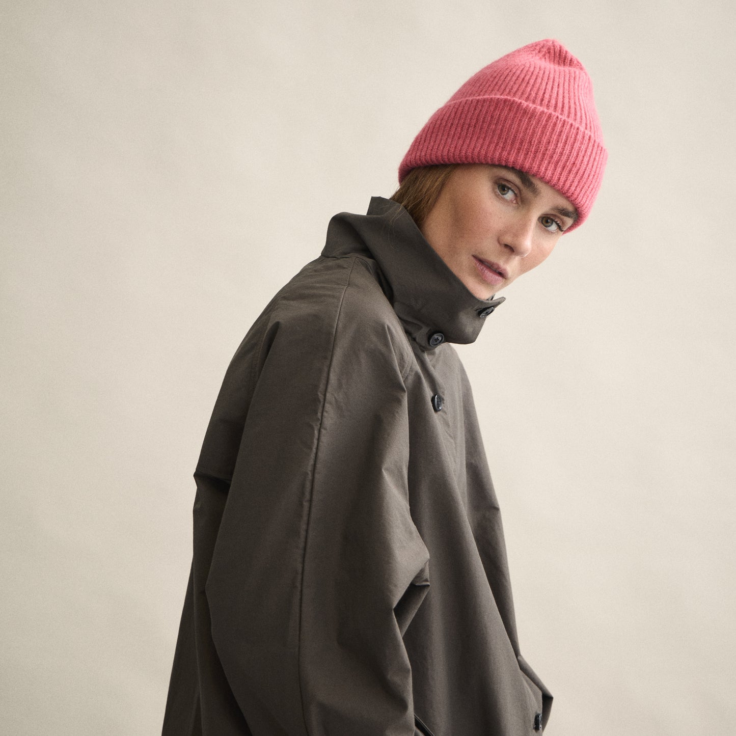 Ribbed Beanie In Fuschia