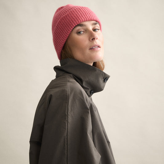 Ribbed Beanie In Fuschia