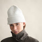 Ribbed Beanie In Silver