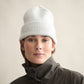 Ribbed Beanie In Silver