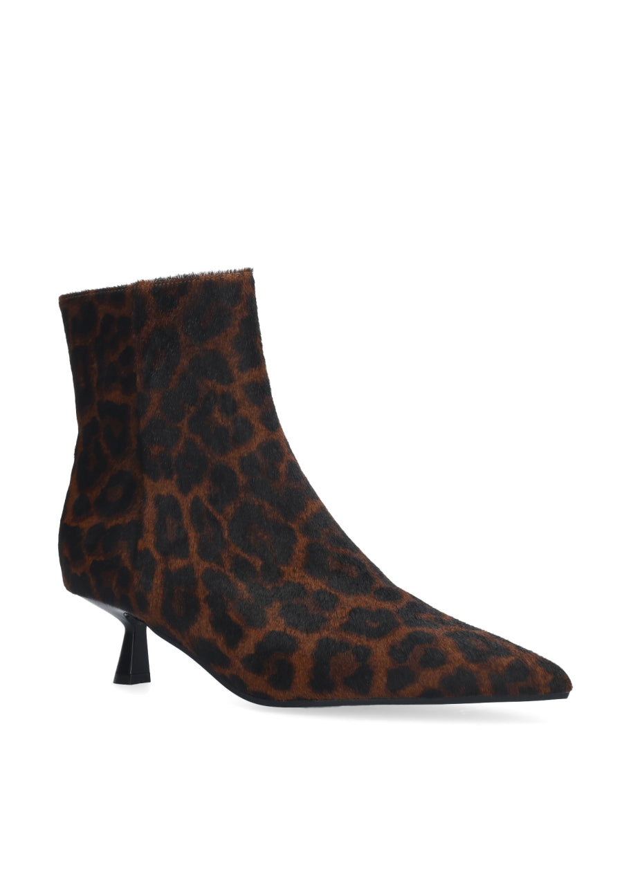 Leopard Print Boot With Side Zip